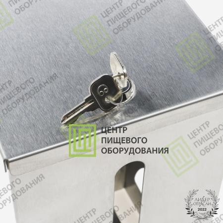 Диспенсер для бахил с крышкой 150х150х300 Арт. DDB-003-2