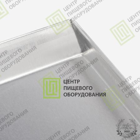 Противень 4 борта 450х600х20 1 борт под 45 градусов Алюминий-1