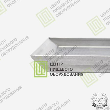 Противень 4 борта перфорированный 530х650х20 1 борт под 45 градусов Алюминий-1