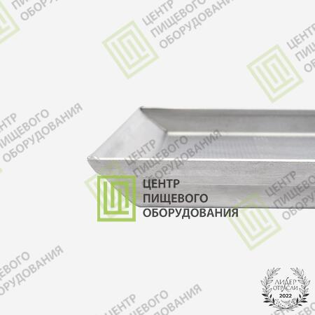 Противень 4 борта перфорированный 800х800х20 1 борт под 45 градусов Алюминий-1