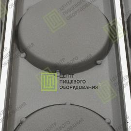 Противень для гамбургеров с антипригарным покрытием 500х750х19 20 ячеек ø 105 Алюминий6