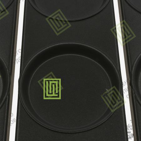 Противень для гамбургеров с антипригарным покрытием 600х900х19 30 ячеек ø 105 Алюминий-0