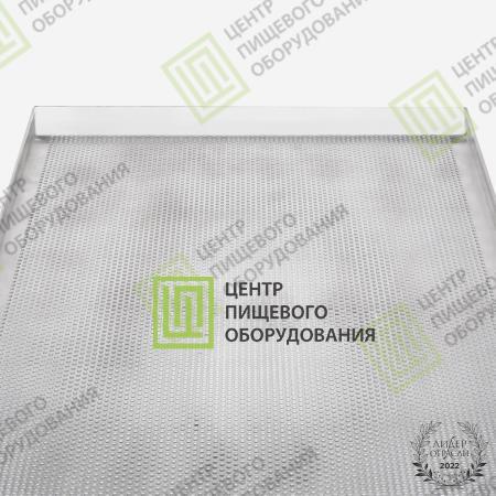 Противень 4 борта перфорированный 325х530х20 2 борта под 45 градусов Алюминий-1