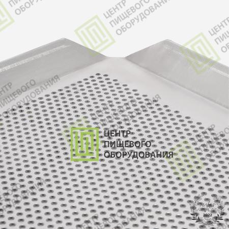 Противень 4 борта перфорированный 580х780х20 борта под 45 градусов Алюминий -0