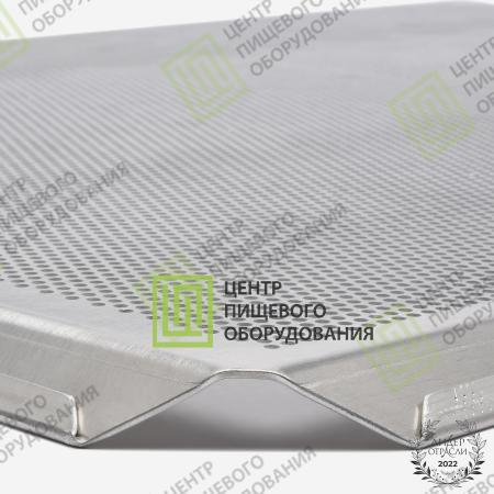 Противень 4 борта перфорированный 600х660х20 борта под 45 градусов Алюминий -2