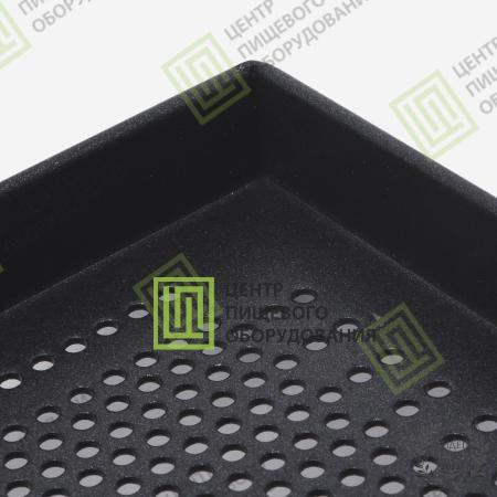 Противень 4 борта перфорированный с антипригарным покрытием 325х530х20 Алюминий-2