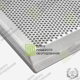 Противень 4 борта перфорированный с антипригарным покрытием 450х600х20 2 борта под 45 гр Алюминий10