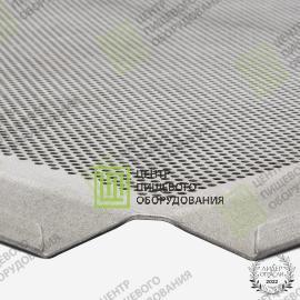 Противень 4 борта перфорированный с антипригарным покрытием 325х530х20 борта под 45 гр Алюминий 3