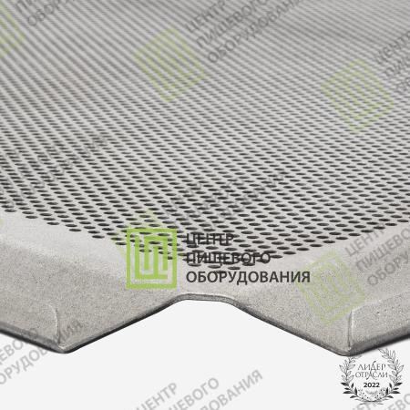 Противень 4 борта перфорированный с антипригарным покрытием 600х800х20 борта под 45 гр Алюминий -1