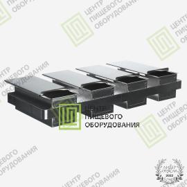 Кассета для тостового хлеба 600х230х114 4 формы 100х220х100 Нержавеющая сталь15