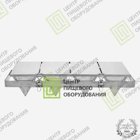 Кассета для треугольного хлеба 600х275х98 4 формы 110х240х95 Нержавеющая сталь-0