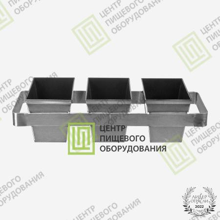 Кассета для выпечки хлеба с антипригарным покрытием 600х215х110 4 формы №7 100х210х110 Нержавеющая сталь-1