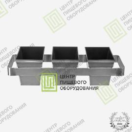 Кассета для выпечки хлеба с антипригарным покрытием 600х210х100 5 форм №10 95х205х100 Нержавеющая сталь1