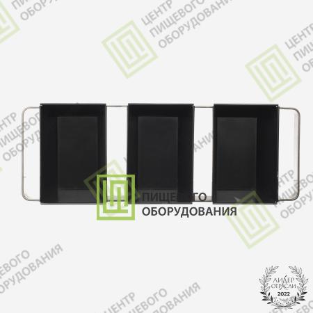 Кассета для выпечки хлеба с антипригарным покрытием 600х140х100 5 форм №11 90х135х100 Нержавеющая сталь-1