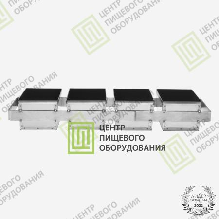 Кассета для выпечки хлеба с антипригарным покрытием 600х270х100 4 формы 115х260х100 Нержавеющая сталь-0