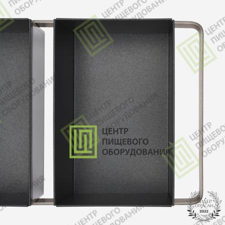 Кассета для выпечки хлеба с антипригарным покрытием 600х260х120 4 формы 120х250х120 Нержавеющая сталь-2