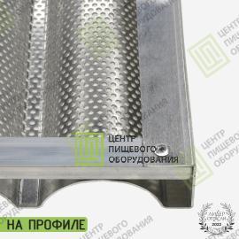 Противень перфорированный волнистый с антипригарным покрытием 400х600х43 6 волн 75 мм Алюминий1
