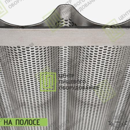 Противень перфорированный волнистый с антипригарным покрытием 325х530х30 4 волны Алюминий-2