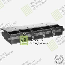 Кассета для тостового хлеба 600х305х93 5 форм 90х270х90 Нержавеющая сталь8