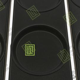 Противень для гамбургеров с антипригарным покрытием 325х530х19 12 ячеек ø 85 Алюминий0