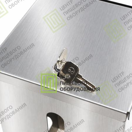 Диспенсер для бахил с крышкой 150х150х300 Арт. DDB-003-3