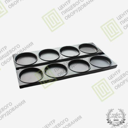 Противень для гамбургеров с антипригарным покрытием 325х530х19 8 ячеек ø 105 Алюминий