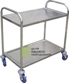 Тележка сервировочная  800x450x760, 2 полки Нержавеющая сталь