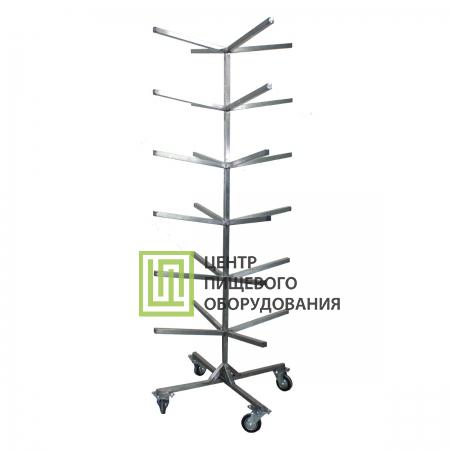Тележка для сушки форм 600x600x1800, 6 уровней Нержавеющая сталь