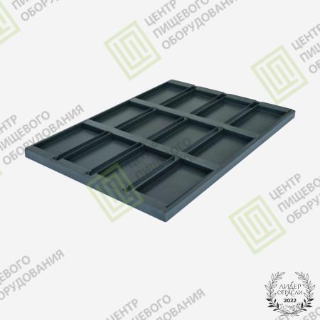 Противень для чиабатта усиленный с антипригарным покрытием 400х600х20 12 ячеек Алюминий