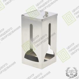 Диспенсер для бахил с крышкой 150х150х300 Арт. DDB-003