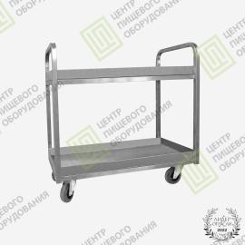 Тележка для сбора посуды 400х700х920 2 полки