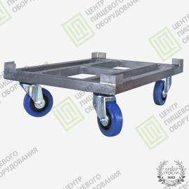 Тележка для транспортировки ящиков усиленная 418х618х178 под 1 ящик 400х600