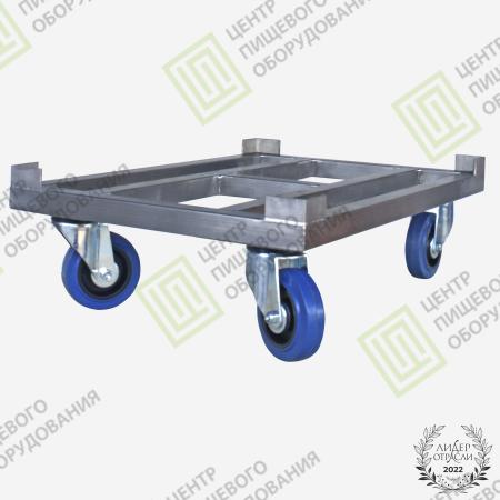 Тележка для транспортировки ящиков усиленная 418х618х178 под 1 ящик 400х600