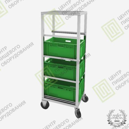 Тележка для транспортировки ящиков ТЯ-4 490х650х1600 4 уровня