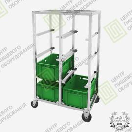 Тележка для транспортировки ящиков ТЯ-8 940х650х1600 4 уровня