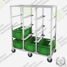 Тележка для транспортировки ящиков ТЯ-12 1390х650х1600 4 уровня