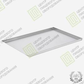 Противень 4 борта 800х800х20 1 борт под 45 градусов Нержавеющая сталь