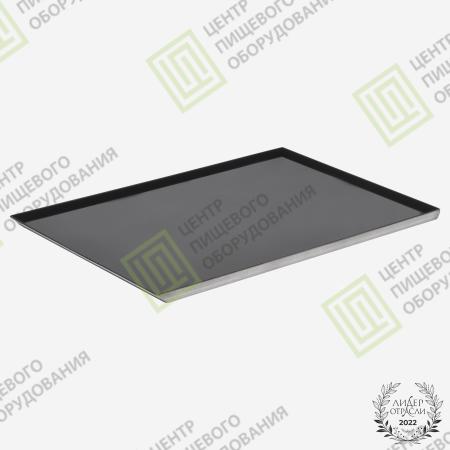 Противень 4 борта с антипригарным покрытием 600х660х20 1 борт под 45 градусов Нержавеющая сталь