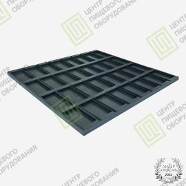 Противень для чиабатта усиленный с антипригарным покрытием 800х800х20 32 ячейки Алюминий