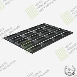 Противень для хот-догов с антипригарным покрытием 500х750х19 20 ячеек 148х63 Алюминий