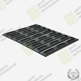 Противень для хот-догов с антипригарным покрытием 600х800х19 24 ячейки 148х63 Алюминий