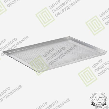 Противень 4 борта перфорированный 460х700х20 2 борта под 45 градусов Алюминий