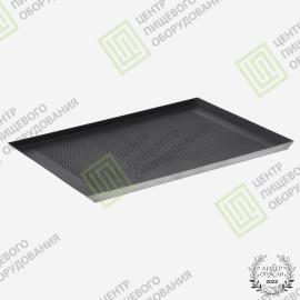 Противень 4 борта перфорированный с антипригарным покрытием 325х530х20 2 борта под 45 гр Алюминий