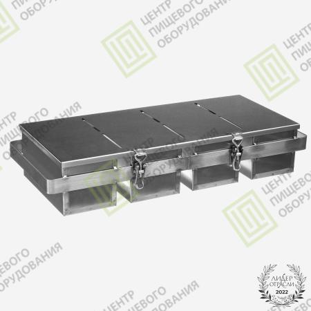 Кассета для тостового хлеба 600х295х123 4 формы 120х260х120 Нержавеющая сталь