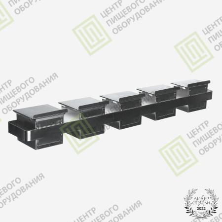 Кассета для тостового хлеба 600х80х84 5 форм 70х70х70 Нержавеющая сталь