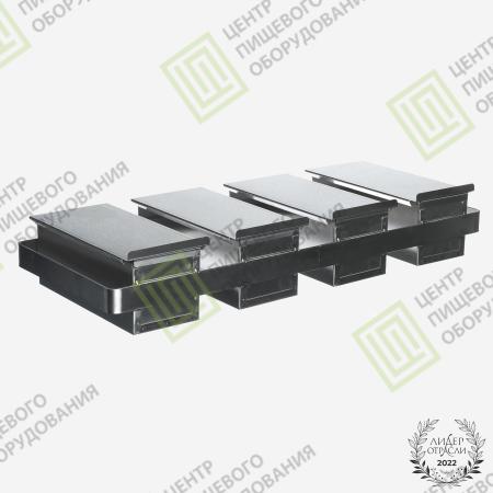 Кассета для тостового хлеба 600х210х104 4 формы 90х200х90 Нержавеющая сталь