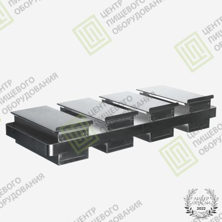 Кассета для тостового хлеба с антипригарным покрытием 600х280х104 4 формы 90х270х90 Нержавеющая сталь