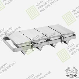 Кассета для треугольного хлеба 600х135х89 4 формы 100х100х86 Нержавеющая сталь