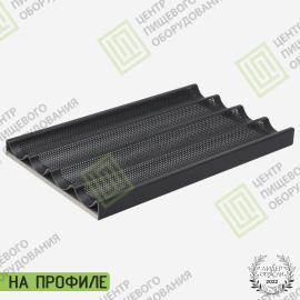 Противень перфорированный волнистый с антипригарным покрытием 600х800х33 13 волн 43 мм Алюминий