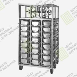 Пресс-рама 1000х1030х1980 24 формы (190х130х960) Нержавеющая сталь AISI 304